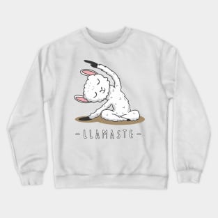 llama yoga day llamaste meditation alpaca stretch Crewneck Sweatshirt